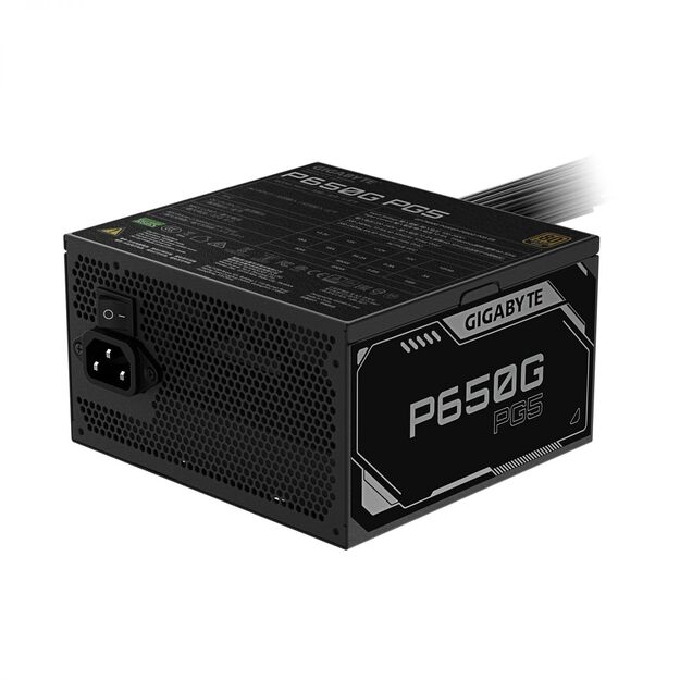 Power Supply|GIGABYTE|GP-P650G PG5|ATX 3.1|650 Watts|Efficiency 80 PLUS GOLD|PFC Active|MTBF 100000 hours|GP-P650GPG5 10
