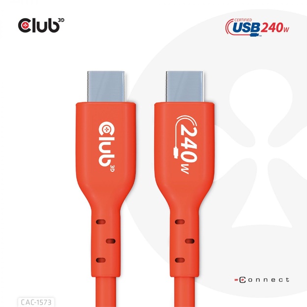 CABLE USB-C TO USB-C 2M/M/M CAC-1573 CLUB3D
