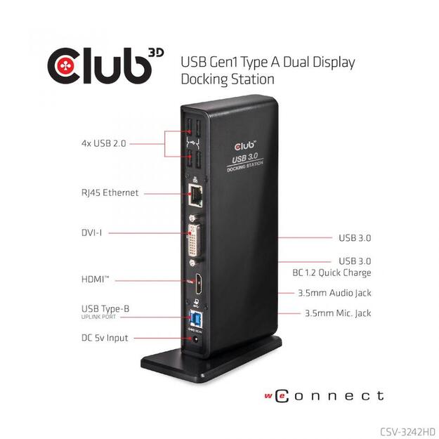 NB ACC DOCKING STATION/USB CSV-3242HD CLUB3D 2