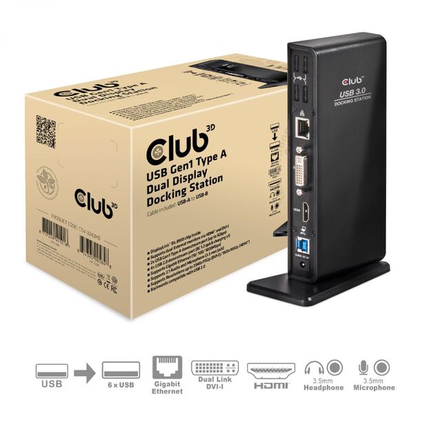 NB ACC DOCKING STATION/USB CSV-3242HD CLUB3D