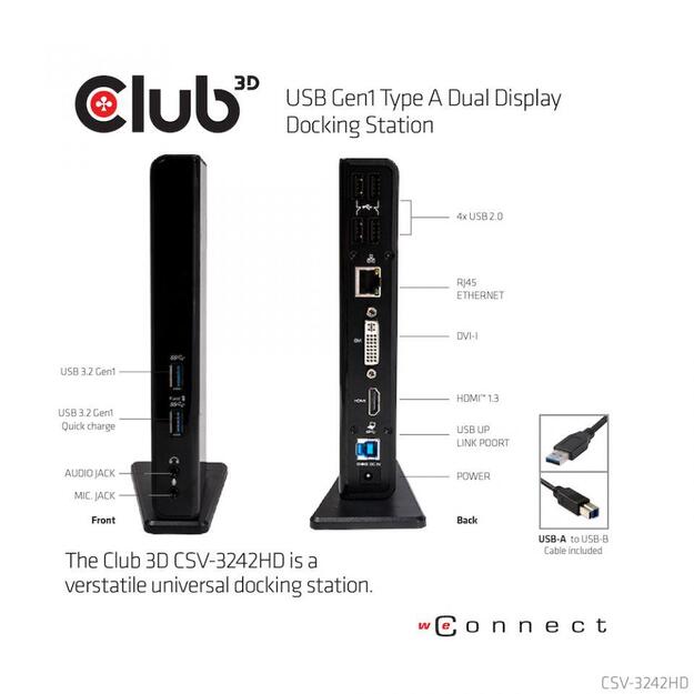 NB ACC DOCKING STATION/USB CSV-3242HD CLUB3D 1