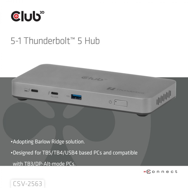 I/O HUB THUNDERBOLT 5IN1/180W CSV-2563 CLUB3D