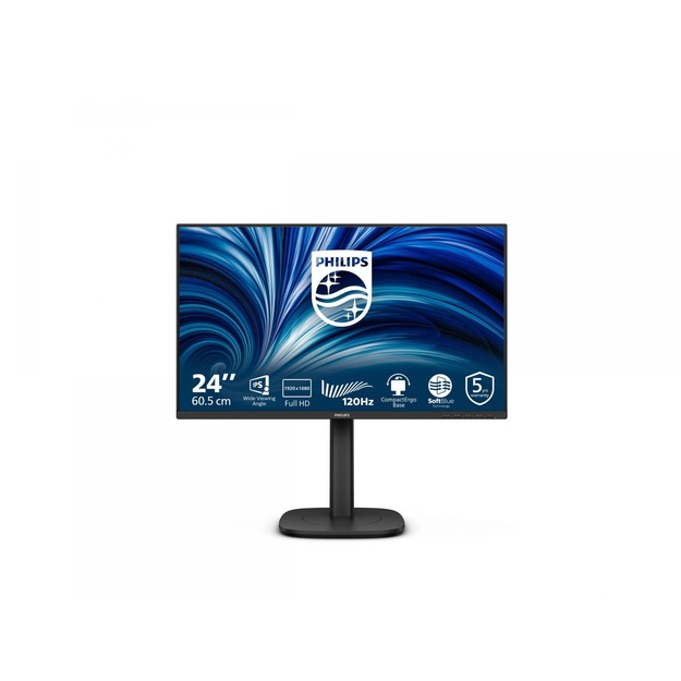 PHILIPS 23.8inch 1920x1080 120Hz IPS Flat H/A 150 MM TUV EyeSafe certified USB HUB SPEAKERS DP HDMI 300cd/m2 TCO 10