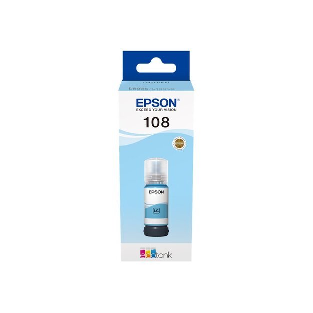 EPSON 108 EcoTank Light Cyan Ink Bottle 1