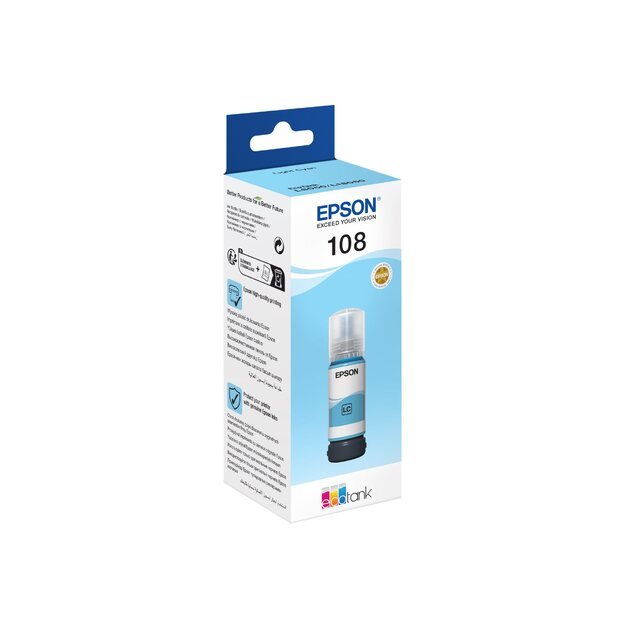 EPSON 108 EcoTank Light Cyan Ink Bottle 2