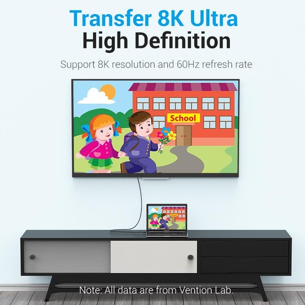 CABLE DP TO USB-C 8K HD/2M BLACK CGYBH VENTION