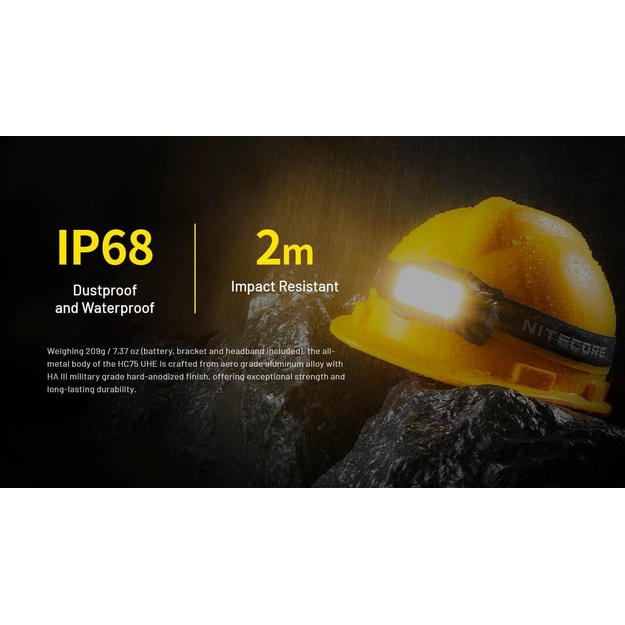 HEADLAMP H SERIES 3000 LUMENS/HC75 UHE NITECORE