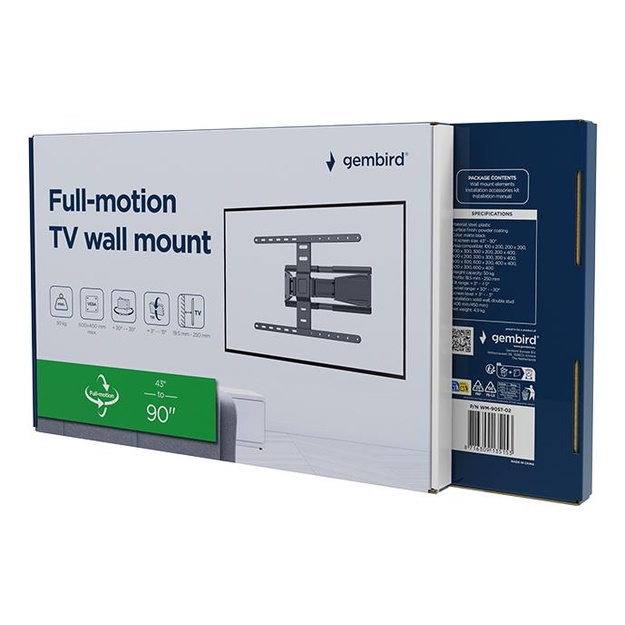 TV SET ACC WALL MOUNT 43-90 /WM-90ST-02 GEMBIRD