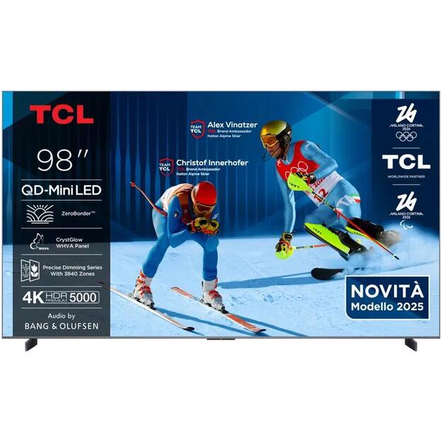 TV Set|TCL|98  |4K Ultra HD|3840 x 2160 pixels|Flat|16:9|QLED|98Q8C
