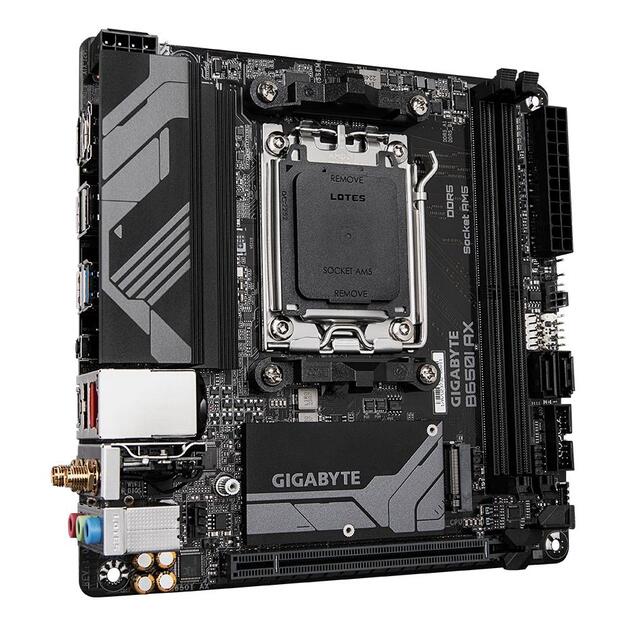 Mainboard|GIGABYTE|AMD B650|Socket AM5|mini ITX|RAM DDR5-SDRAM|2xSlots|Wi-Fi Yes|Bluetooth Yes|1xNumber of M.2 (M) slots|B650IAX1.2 2