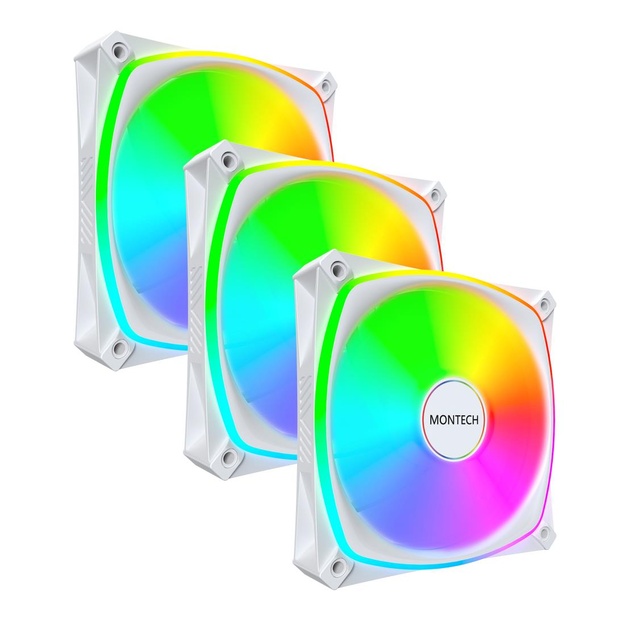 CASE FAN 120MM/AX120 PRO WHITE 3 IN 1 MONTECH