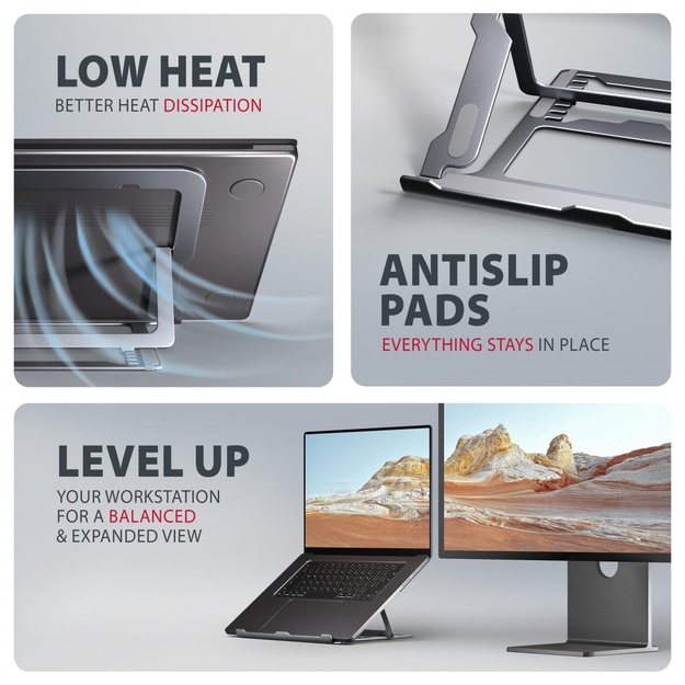 NB ACC STAND 10 -17.3 /ALUMINUM GREY STND-LAG AXAGON