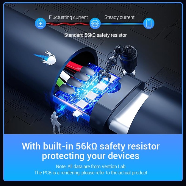 CABLE USB-C TO USB2.0/0.25M BLACK COKBC VENTION