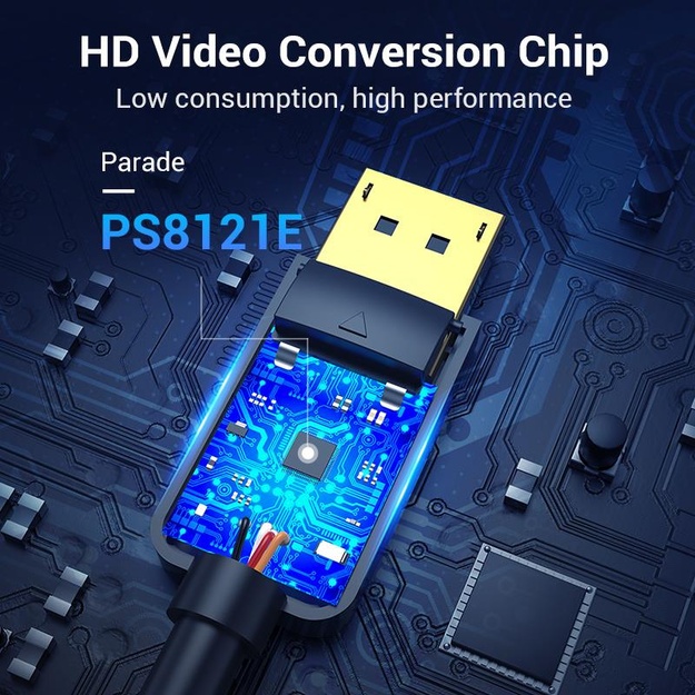 CABLE DP TO DVI 1M/BLACK HAFBF VENTION