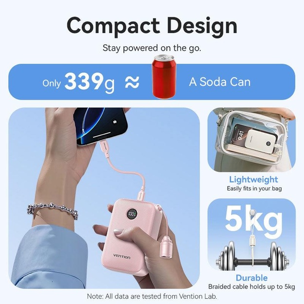 POWER BANK USB 20000MAH 22.5W/BLUE FKBL0-C VENTION