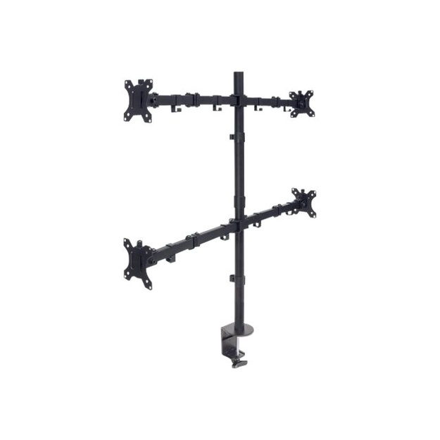MANHATTAN Monitor Mount supports 4 LCD Monitors holds four 33-81.3cm 13inch to 32inch Monitors up to 8kg black