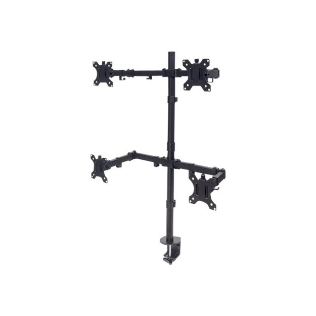 MANHATTAN Monitor Mount supports 4 LCD Monitors holds four 33-81.3cm 13inch to 32inch Monitors up to 8kg black