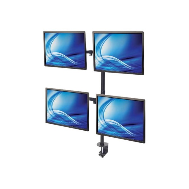 MANHATTAN Monitor Mount supports 4 LCD Monitors holds four 33-81.3cm 13inch to 32inch Monitors up to 8kg black