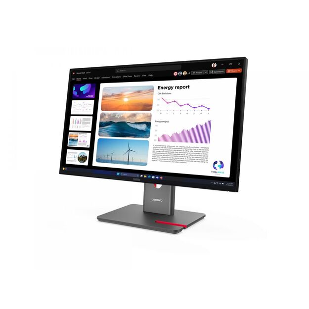 LENOVO ThinkVision P24Q-40 23.8inch 2560x1440 IPS 120Hz Daisy Chain USB-C 15W Factory calibrated panel Epeat Gold TCO10