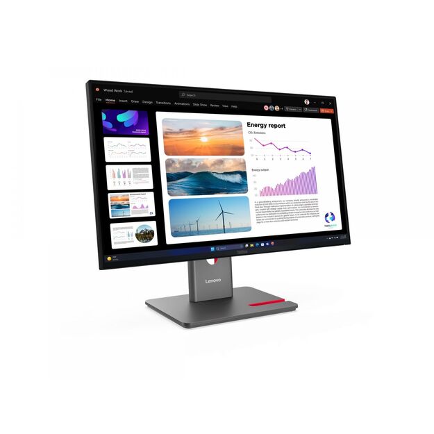 LENOVO ThinkVision P24Q-40 23.8inch 2560x1440 IPS 120Hz Daisy Chain USB-C 15W Factory calibrated panel Epeat Gold TCO10