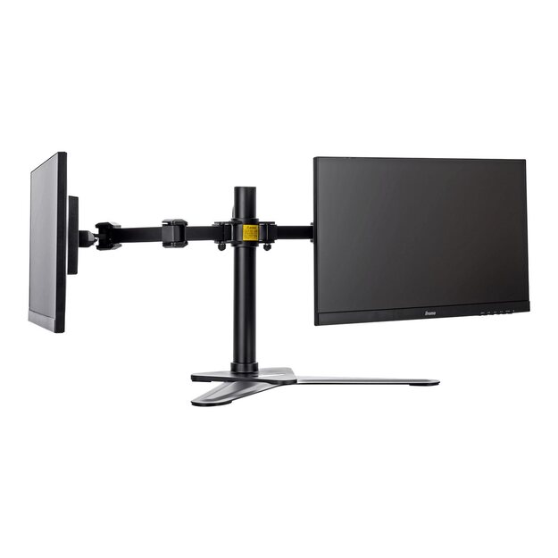IIYAMA DS1002D-B1 Dual-Monitor table bracket with foot for Displays 10-30Zoll VESA 75x75 mm oder 100x100 mm weight 10kg (P)