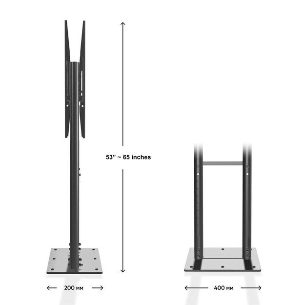 TV SET ACC MOBILE STAND/55-100/BLACK FPRO2L-20-B ONKRON