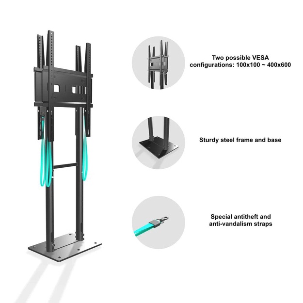 TV SET ACC MOBILE STAND/55-100/BLACK FPRO2L-20-B ONKRON