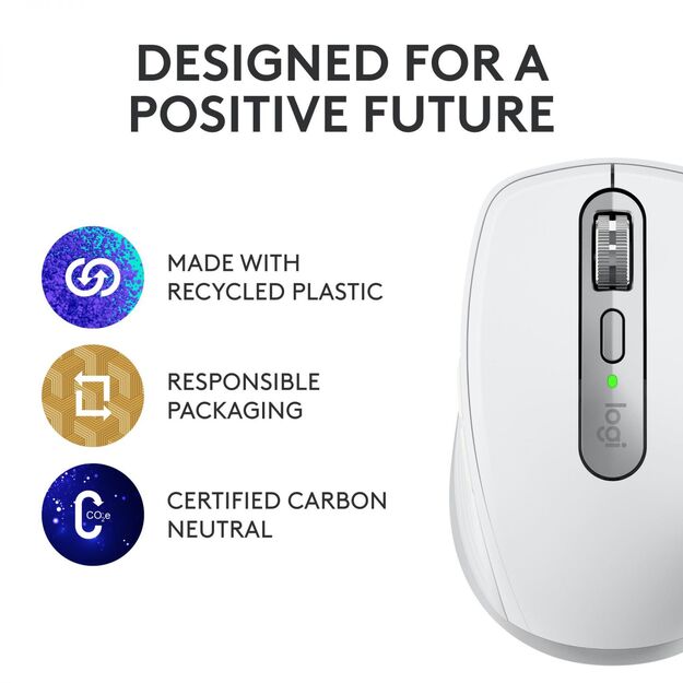 MOUSE USB OPTICAL WRL MX 3S/PALE GREY 910-006930 LOGITECH
