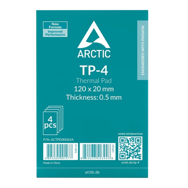 CPU COOLER ACC THERMAL PAD 4PK/120X20X0.5 ACTPD00065A ARCTIC