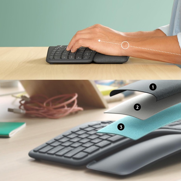 KEYBOARD WRL ERGO K960 US/BLACK 920-010108 LOGITECH