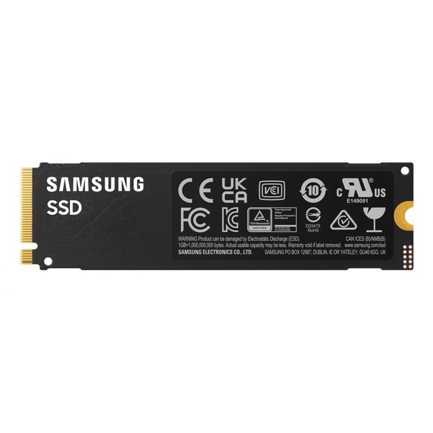SSD|SAMSUNG| 1 TB|M.2|PCI Express 4.0|NVMe Yes|Write speed 6450 MB/s|Read speed 7150 MB/s|MTBF 1500000 h|Box|MZ-V9V1T0BW