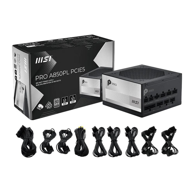 Power Supply|MSI|PRO A850PL PCIE5|ATX|PC|100 - 240 V|850 W|PROA850PLPCIE5