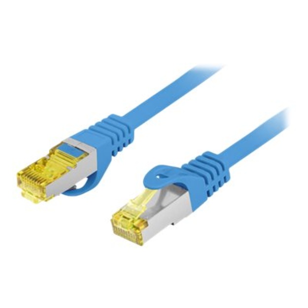 LANBERG Patchcord Cat.6A S/FTP LSZH CU 1m blue