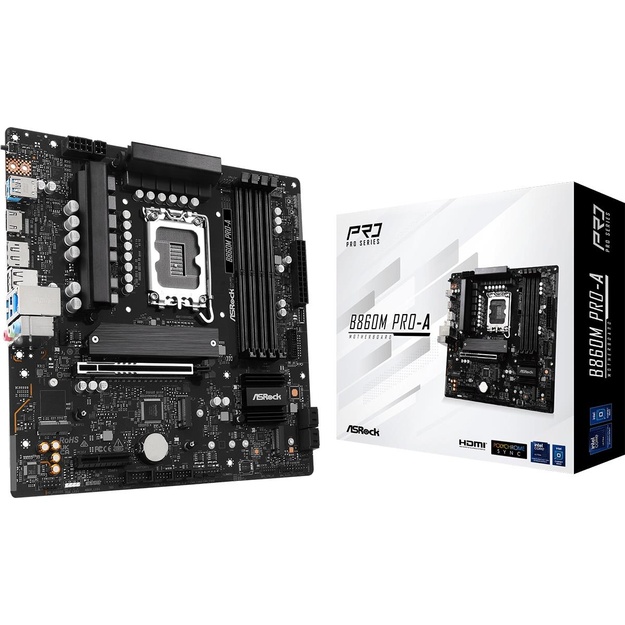 Mainboard|ASROCK|Intel B860|LGA 1851 (Socket V1)|micro ATX|RAM DDR5-SDRAM|4xSlots|3xNumber of M.2 (M) slots|B860MPRO-A