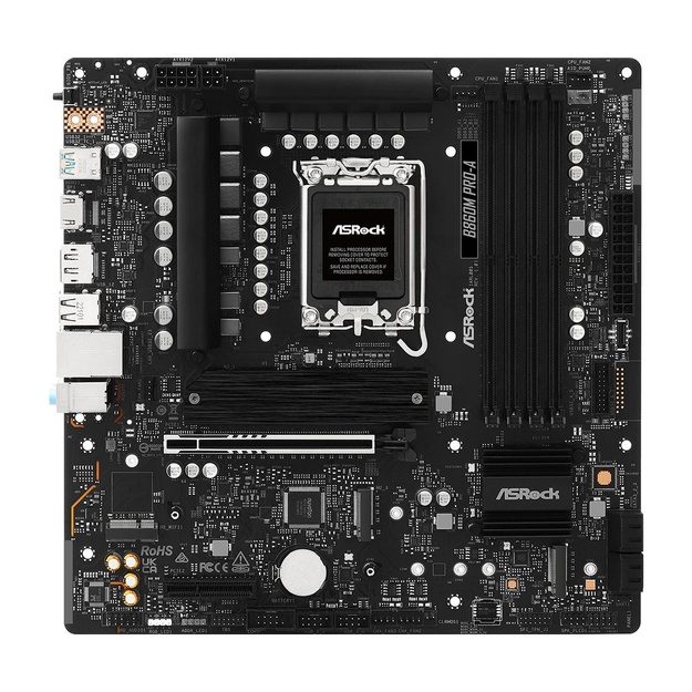 Mainboard|ASROCK|Intel B860|LGA 1851 (Socket V1)|micro ATX|RAM DDR5-SDRAM|4xSlots|3xNumber of M.2 (M) slots|B860MPRO-A