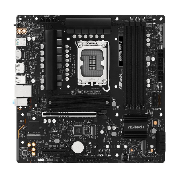 Mainboard|ASROCK|Intel B860|LGA 1851 (Socket V1)|micro ATX|RAM DDR5-SDRAM|4xSlots|3xNumber of M.2 (M) slots|B860MPRO-A