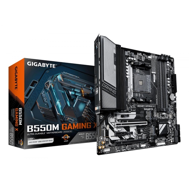 Mainboard|GIGABYTE|AMD B550|Socket AM4|micro ATX|RAM DDR4-SDRAM|4xSlots|2xNumber of M.2 (M) slots|B550MGAMINGX1.2