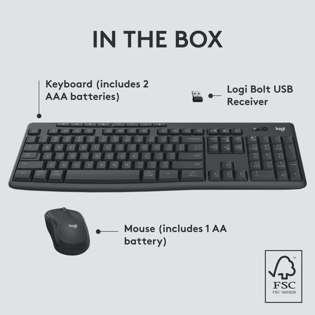 KEYBOARD +MOUSE COMBO MK370/920-012077 LOGITECH