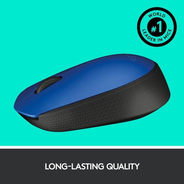 Kompiuterinė pelė belaidė OPTICAL WRL M171/BLUE 910-004640 LOGITECH 24