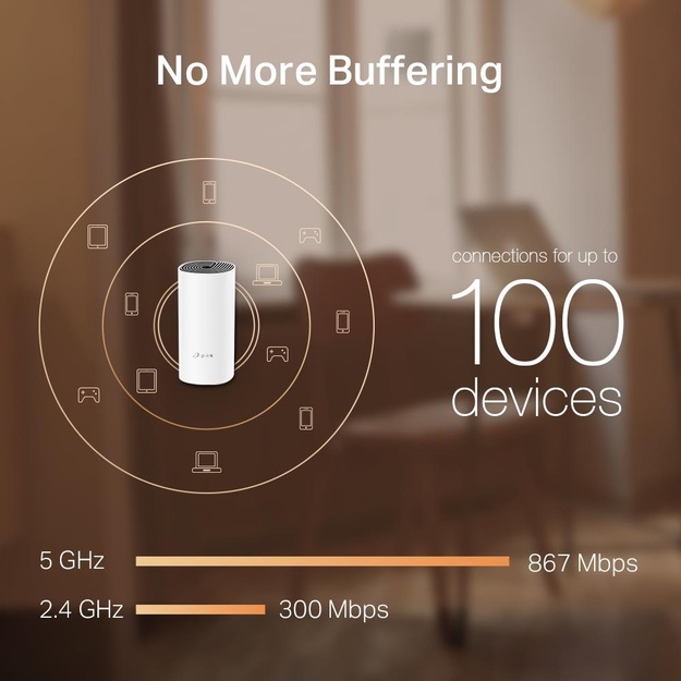 Namų bevielio Mesh tinklo sistema TP-LINK 2-pack 1200Mbps DECOM4(2-PACK)