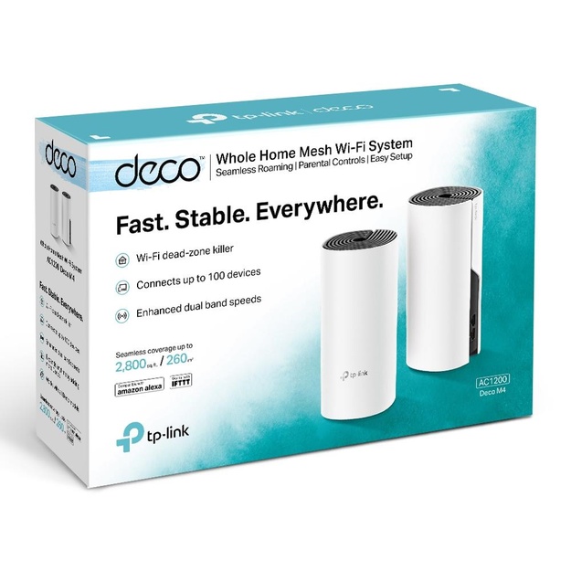 Namų bevielio Mesh tinklo sistema TP-LINK 2-pack 1200Mbps DECOM4(2-PACK)