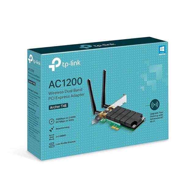 Tinklo plokštė 1200MBPS PCIE DUAL BAND ARCHER T4E TP-LINK