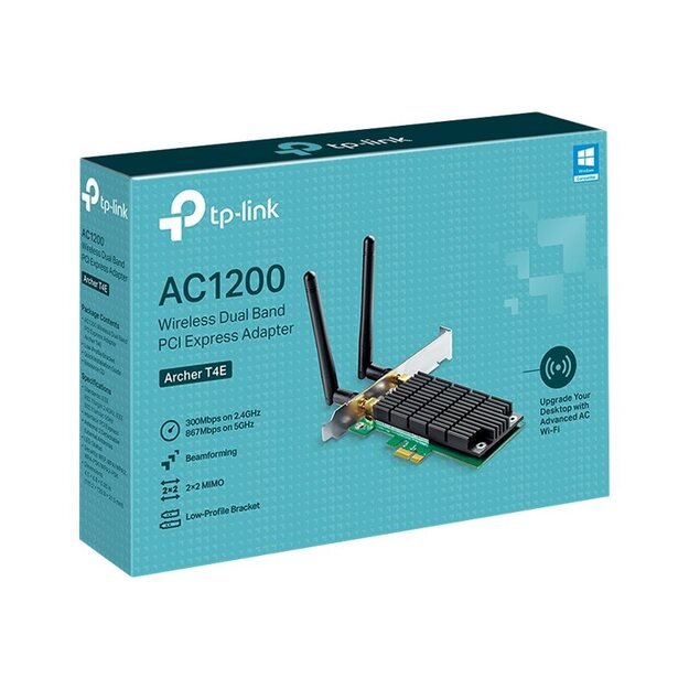 Tinklo plokštė 1200MBPS PCIE DUAL BAND ARCHER T4E TP-LINK