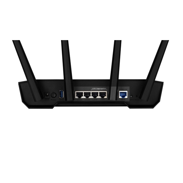 Maršrutizatorius |ASUS|3000 Mbps|Mesh|Wi-Fi 5|Wi-Fi 6|IEEE 802.11a/b/g|IEEE 802.11n|USB 3.1|1 WAN|4x10/100/1000M|Number of antennas 4|TUF-AX3000
