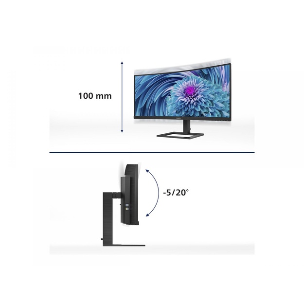Monitorius PHILIPS 346E2CUAE/00 34inch VA WLED 3440x1440 HDMI/DP