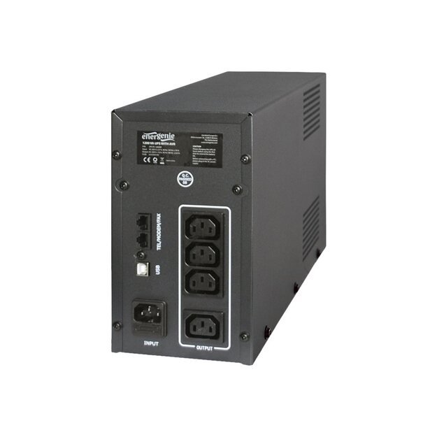 Nepertraukiamo maitinimo šaltinis UPS GEMBIRD 1200 VA UPS with AVRPrevents data loss and provides backup power