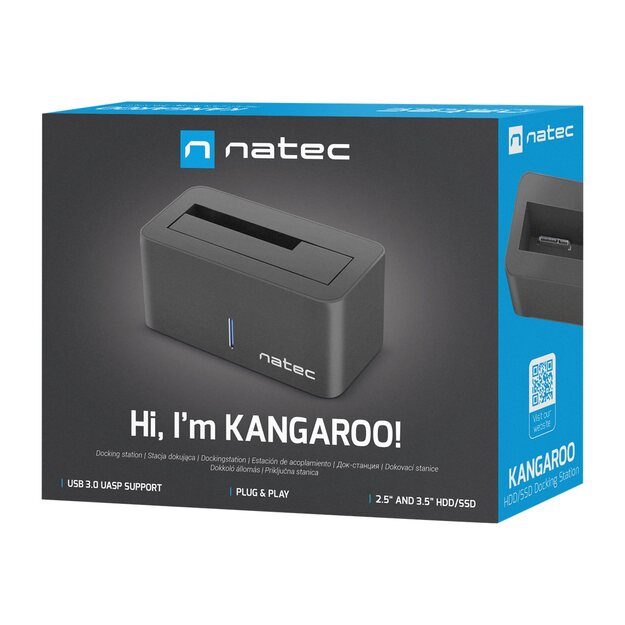 NATEC NSD-0954 Natec Docking Station KANGAROO Sata 2.5/3.5 HDD USB 3.0 + AC adapter