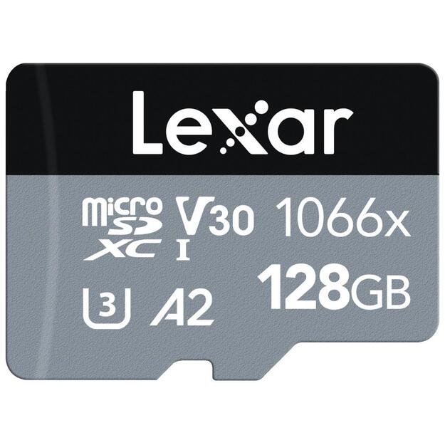 Atminties kortelė su adapteriu MEMORY MICRO SDXC 128GB UHS-I/W/A LMS1066128G-BNANG LEXAR