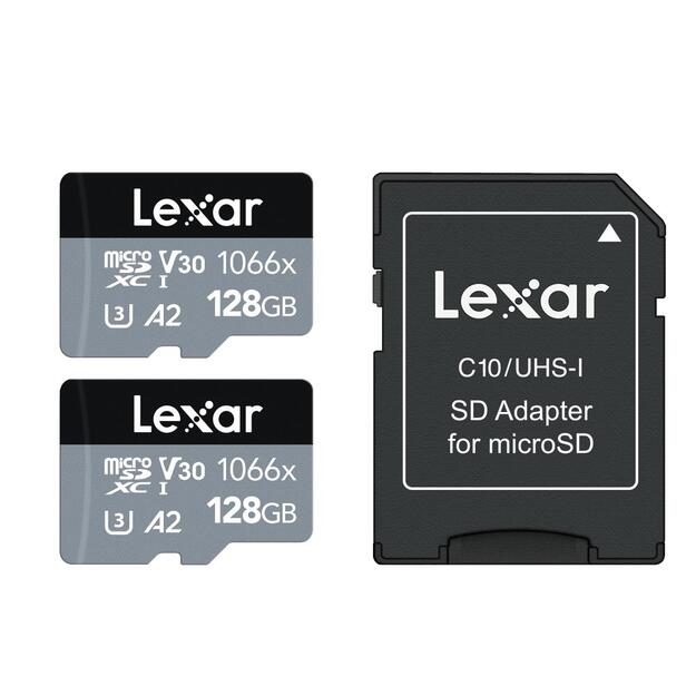 Atminties kortelė su adapteriu MEMORY MICRO SDXC 128GB UHS-I/W/A LMS1066128G-BNANG LEXAR