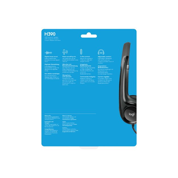 Ausinės HEADSET USB H390/981-000406 LOGITECH